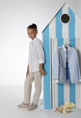 CAMISA POPELÍN BLANCO MODELO 15CA C-1 S-100